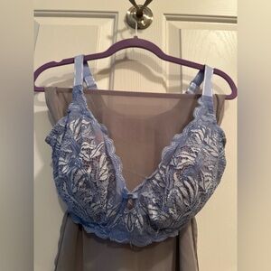 Lace online 36G periwinkle bra triple hook closure 4 fits